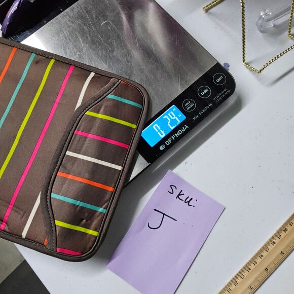 Studio C Tablet Sleeve 8.5x10.5 Brown stripped Neoprene - Picture 8 of 8